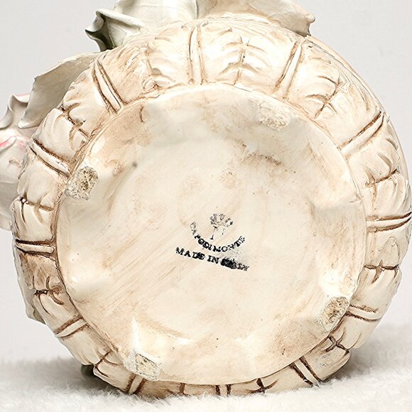 ITALIAN Porcelain Floral Basket with Lid Vintage Capodimonte - Picture 4 of 6